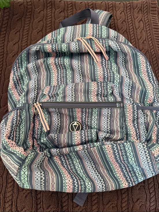 Ivivva Handbags - Striped Aztec Pattern Backpack in Mint, Navy & Blush
